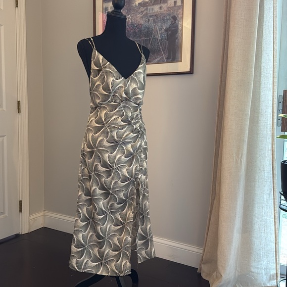 Urban Outfitters Ruched Satin Slip Midi Dress - Size Medium - Picture 9 of 10